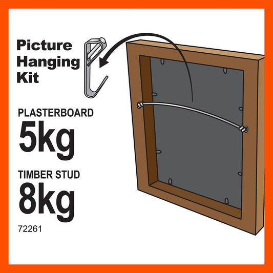 Everhang 8kg Picture Hanging Kit - Steel - Easy Installation - Durable – view 2 - Auzzistore