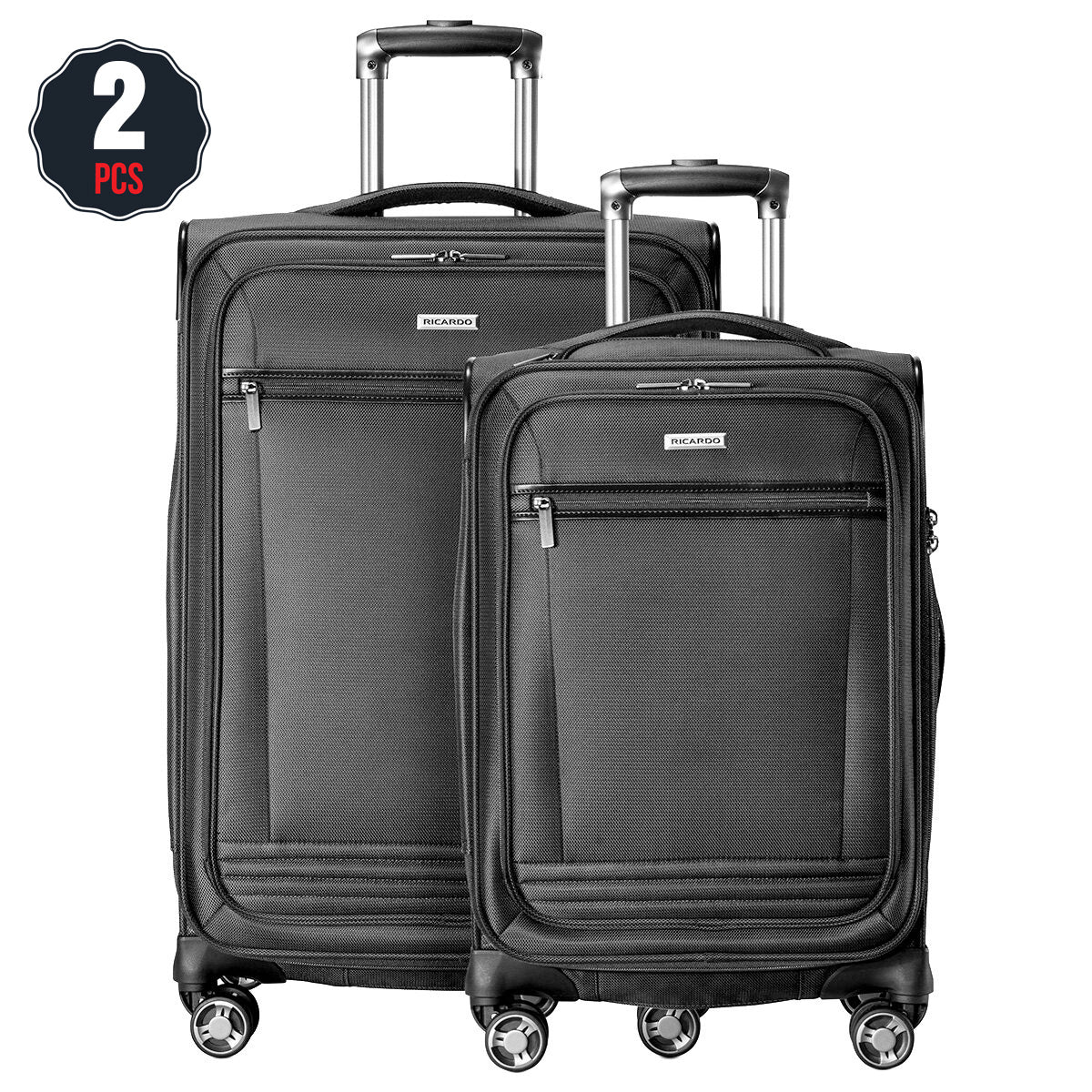 Ricardo Beverly Hills Mariposa Softside Luggage Set 2 Piece Black