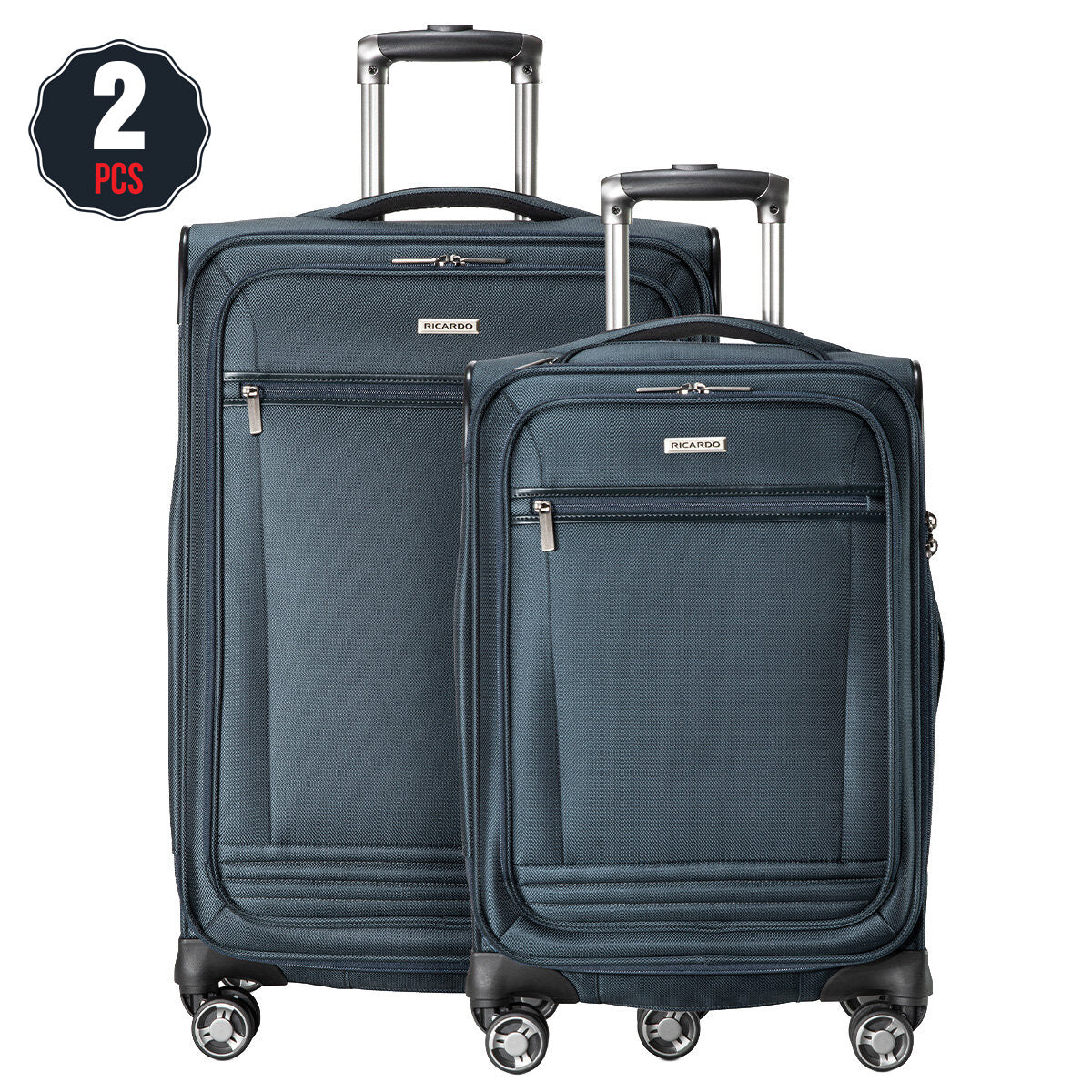 Ricardo Beverly Hills Mariposa Softside Luggage Set 2 Piece Blue