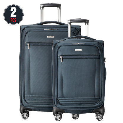 Ricardo Beverly Hills Mariposa Softside Luggage Set 2 Piece Blue