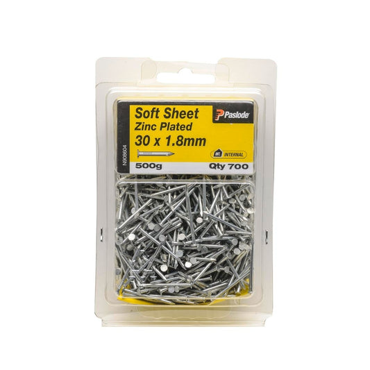Paslode Zinc Plated Soft Sheet Nail 30mm 1.8mm 700 Pack Durable - Auzzistore