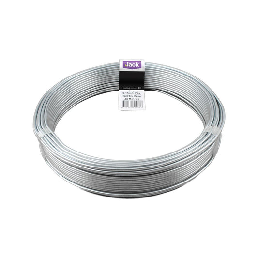 Jack Tie Wire 3kg 3.15mm x 48m Galvanised Steel Easy To Use - Auzzistore