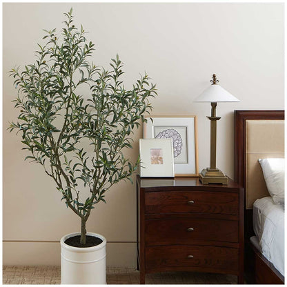 CGH Artificial Olive Tree In French Crock Pot 2M - Realistic Appearance, High Quality Materials, Hassle-Free Maintenance