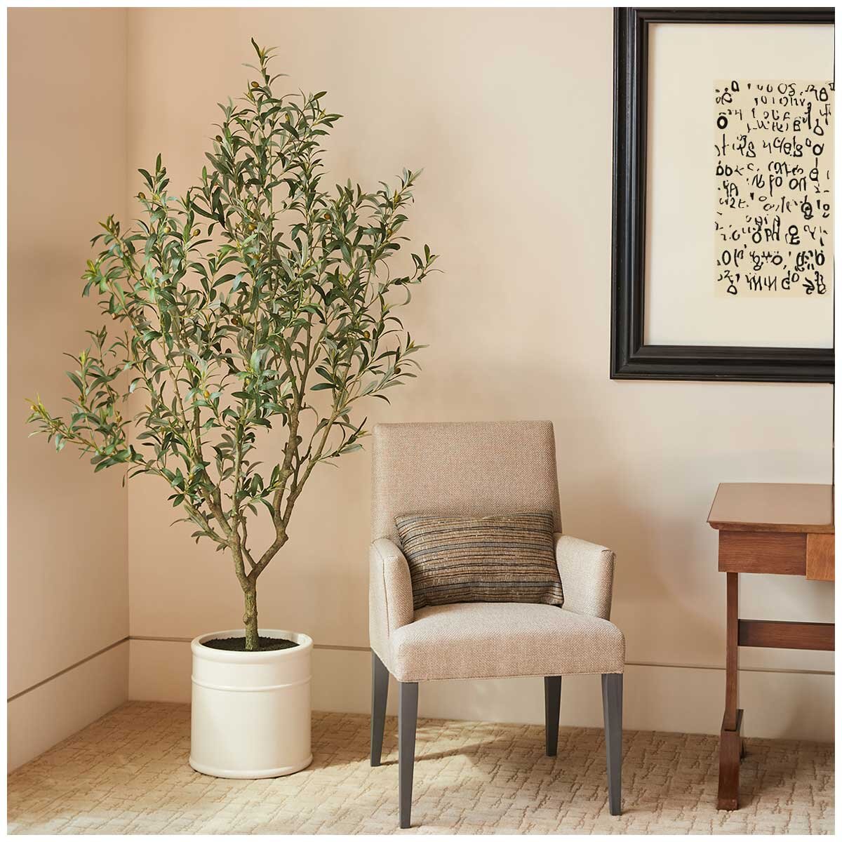 CGH Artificial Olive Tree In French Crock Pot 2M - Realistic Appearance, High Quality Materials, Hassle-Free Maintenance