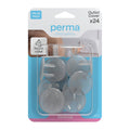Perma Child Safety Outlet Covers - 35mm x 20mm - Plastic - Clear Design - 24 Pack