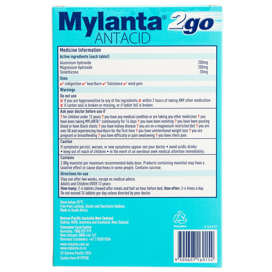 Mylanta Original Chewable 3 x 48 Tablets – view 2