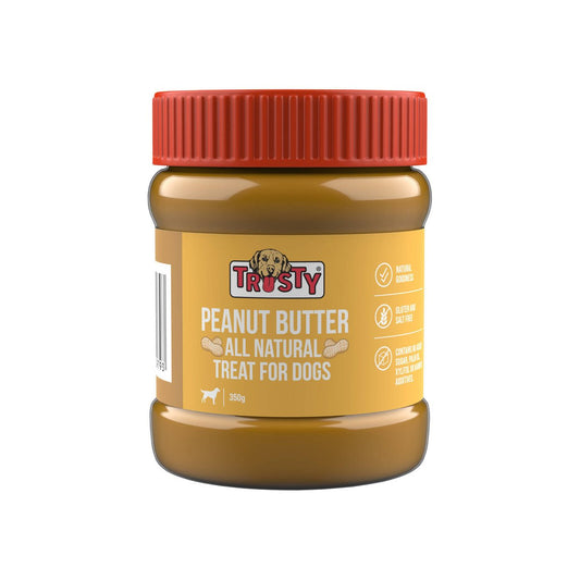 Trusty Natural Peanut Butter Dog Treats Spread 350g - Protein & Healthy Fats