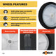 Move It 100mm White Plastic Centre Wheel - Rubber Tyre - Easy Install