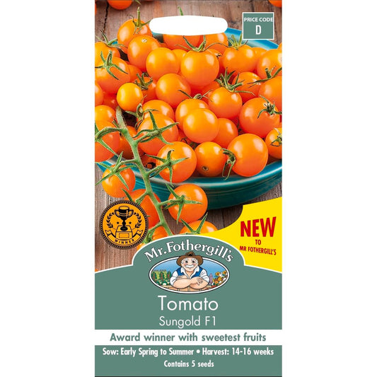 Mr Fothergill F1 Sungold Tomato Seeds - 0.1kg - High Sugar Content - Auzzistore