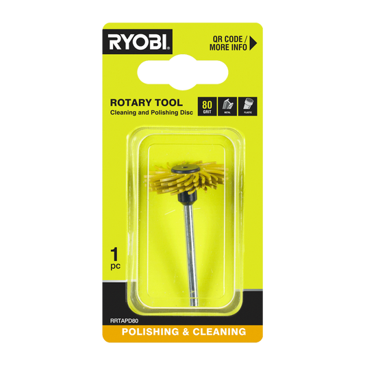 Ryobi Rotary Tool Cleaning and Polishing Disc - 80 Grit - 38mm - Rust Removal - Auzzistore