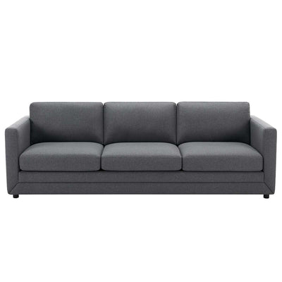Fresh Industries 3 Seater Fabric Sofa with Loose Seat & Back Cushions, 150 kg Capacity per Seat