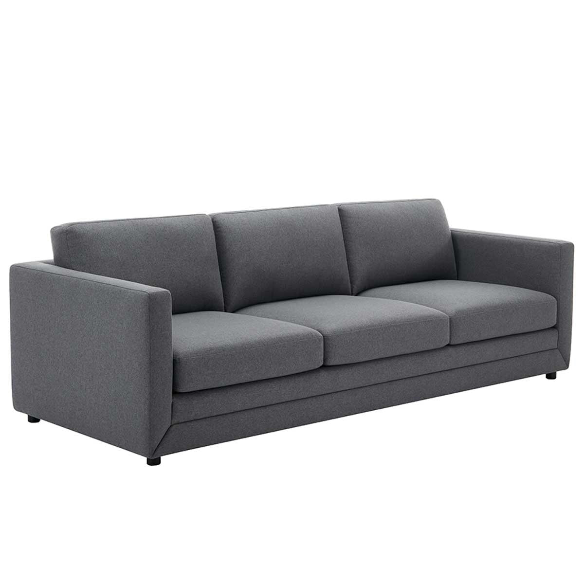 Fresh Industries 3 Seater Fabric Sofa with Loose Seat & Back Cushions, 150 kg Capacity per Seat