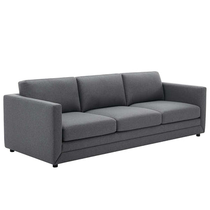 Fresh Industries 3 Seater Fabric Sofa with Loose Seat & Back Cushions, 150 kg Capacity per Seat