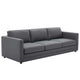 Fresh Industries 3 Seater Fabric Sofa with Loose Seat & Back Cushions, 150 kg Capacity per Seat – view 3