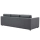 Fresh Industries 3 Seater Fabric Sofa with Loose Seat & Back Cushions, 150 kg Capacity per Seat – view 6