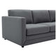 Fresh Industries 3 Seater Fabric Sofa with Loose Seat & Back Cushions, 150 kg Capacity per Seat – view 8