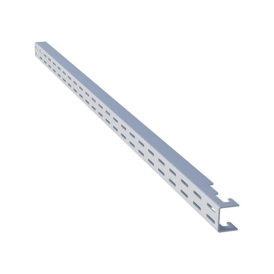 Flexi Storage Double Slot Wall Strip 762mm White Steel Durable - Auzzistore