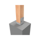 Vuepro Bolt Down Post Support - 90mm - Galvanised - Easy Install