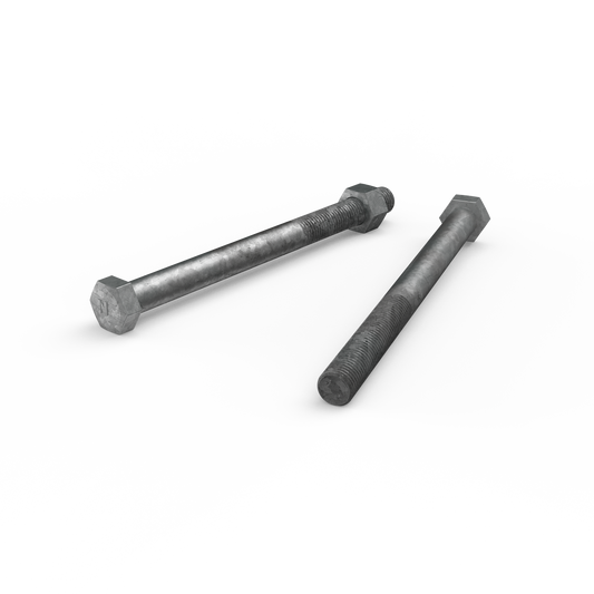 Zenith M16 x 200mm Hot Dip Galvanised Hex Head Bolts and Nuts Each - Auzzistore