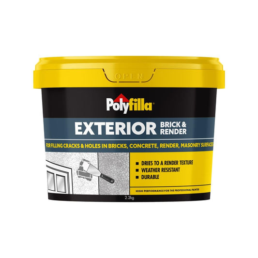 Poly Exterior Masonry 2.2kg Ready Mixed Filler - Weather Resistant - Durable Finish - Auzzistore