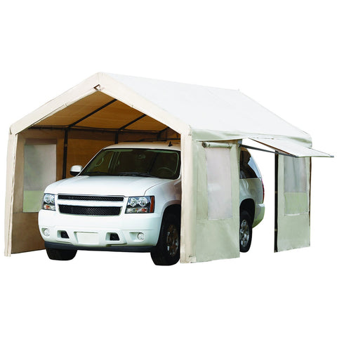 Car Canopy 3 x 6m Heavy Duty Steel Frame Carport Shelter Tan