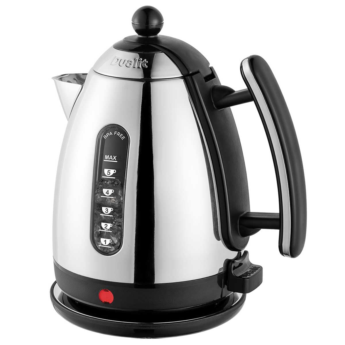 Dualit Lite Jug Kettle DU72040 Black 1.5L Rapid Boil BPA-Free Windows & Spout