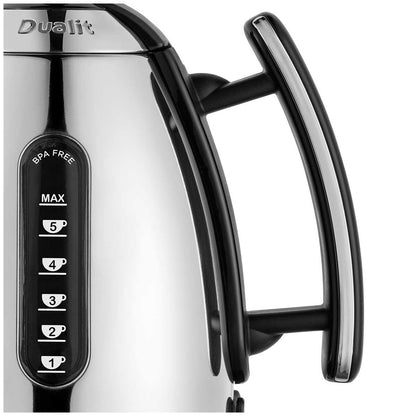 Dualit Lite Jug Kettle DU72040 Black 1.5L Rapid Boil BPA-Free Windows & Spout
