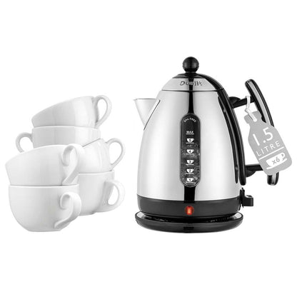 Dualit Lite Jug Kettle DU72040 Black 1.5L Rapid Boil BPA-Free Windows & Spout