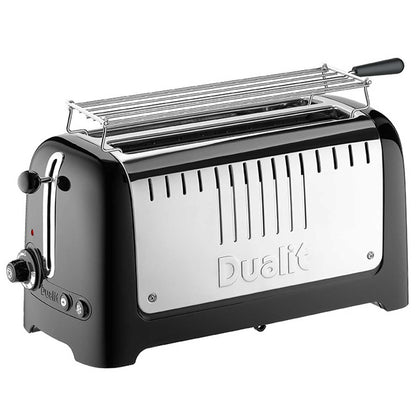 Dualit Long Slot Lite Toaster DU46030 Black | Extra Long 260mm Slots
