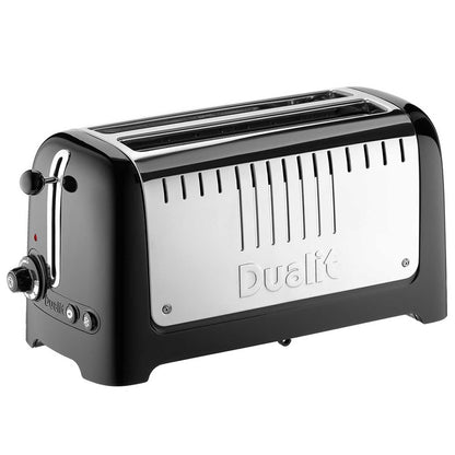 Dualit Long Slot Lite Toaster DU46030 Black | Extra Long 260mm Slots