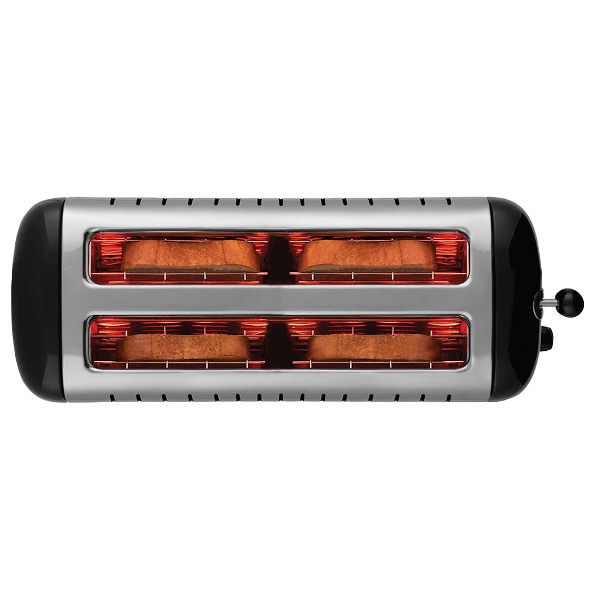 Dualit Long Slot Lite Toaster DU46030 Black | Extra Long 260mm Slots