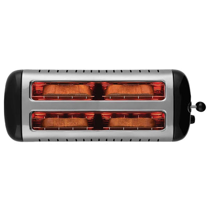 Dualit Long Slot Lite Toaster DU46030 Black | Extra Long 260mm Slots