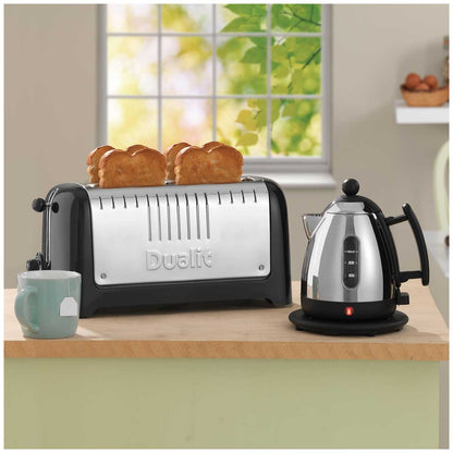 Dualit Long Slot Lite Toaster DU46030 Black | Extra Long 260mm Slots