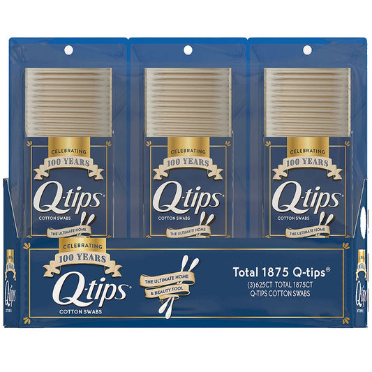 Q-Tips Cotton Swabs 1875 Count - Biodegradable, Soft Cotton, Flexible Sticks