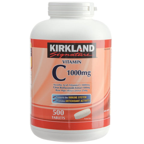 Kirkland Signature Vitamin C 1000mg 500 Tablets Immune Support