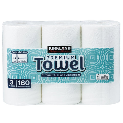 Kirkland Signature 12 Roll Pack Create A Size Paper Towels with 160 Sheets Each