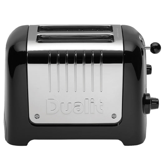 Dualit 2 Slot Lite Toaster DU26208 Black | High Wattage, Extra Wide Slots, Perfect Toast Technology, Bagel & Defrost Functions