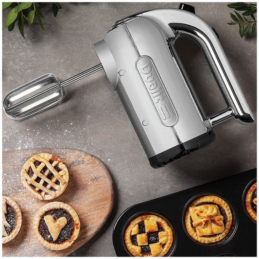 Dualit Hand Mixer 400W DU89360 Powerful 4-Speed Kitchen Tool with Flat Beaters, Dough Hooks, and Balloon Whisk