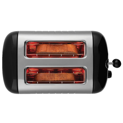Dualit 2 Slot Lite Toaster DU26208 Black | High Wattage, Extra Wide Slots, Perfect Toast Technology, Bagel & Defrost Functions