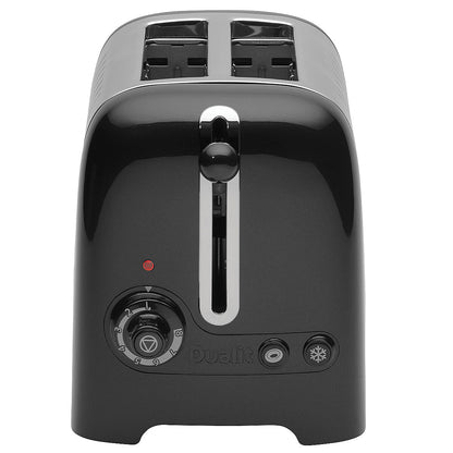 Dualit 2 Slot Lite Toaster DU26208 Black | High Wattage, Extra Wide Slots, Perfect Toast Technology, Bagel & Defrost Functions