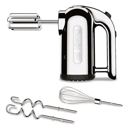 Dualit Hand Mixer 400W DU89360 Powerful 4-Speed Kitchen Tool with Flat Beaters, Dough Hooks, and Balloon Whisk