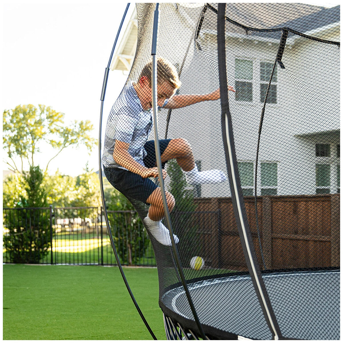 Springfree All Black 3M Medium Round Trampoline Bundles