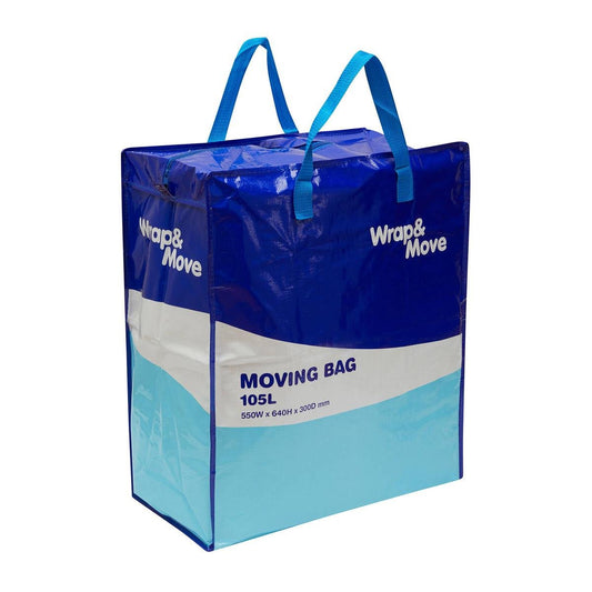 Wrap & Move 105L Moving Bag - Tough Poly-Woven - Dust Resistant - Versatile - Auzzistore
