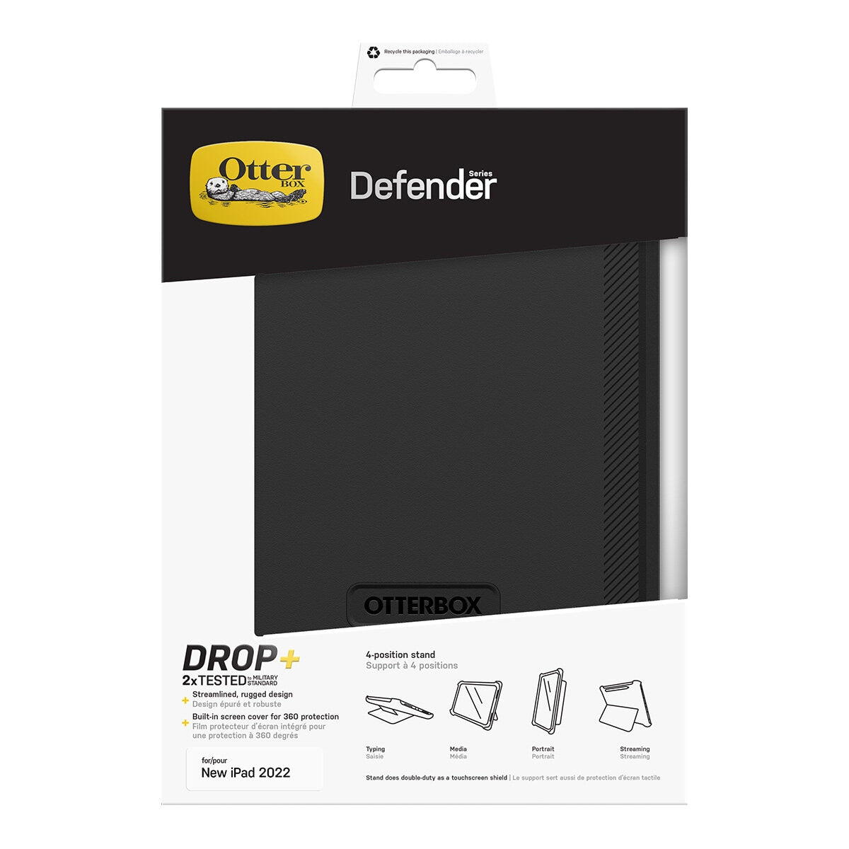 OtterBox Defender iPad 10th Gen Case ProPack Black 77-89955 - Multi-Layer Defense, Drop Height Protection