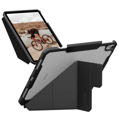 UAG Essential Armor Apple iPad Air M2 6th Gen Rugged Case Black 124474114040 - Auto-Wake/Sleep Folio, Military-Grade Drop Protection, Apple Pencil Storage, Tactical Grip