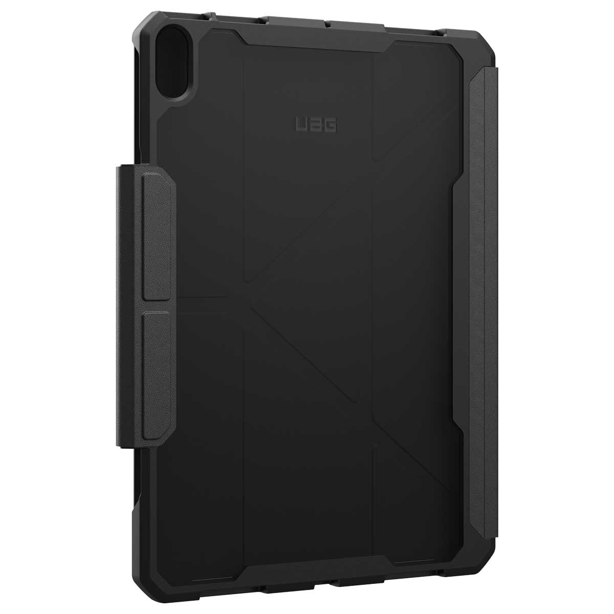 UAG Essential Armor Apple iPad Air M2 6th Gen Rugged Case Black 124474114040 - Auto-Wake/Sleep Folio, Military-Grade Drop Protection, Apple Pencil Storage, Tactical Grip