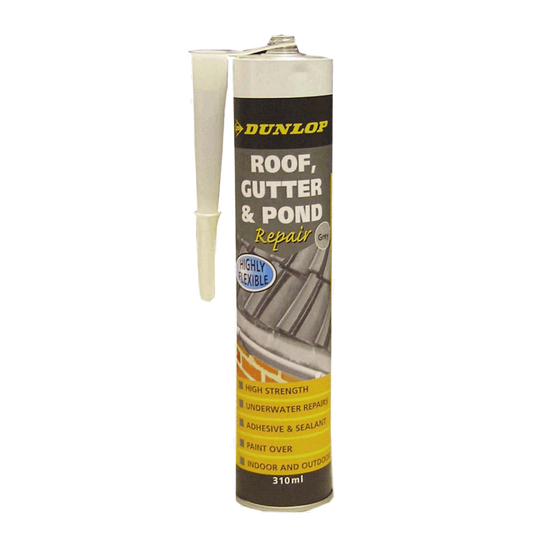 Dunlop Roof Repair 310ml Grey Waterproofing Adhesive Sealant Flexible - Auzzistore