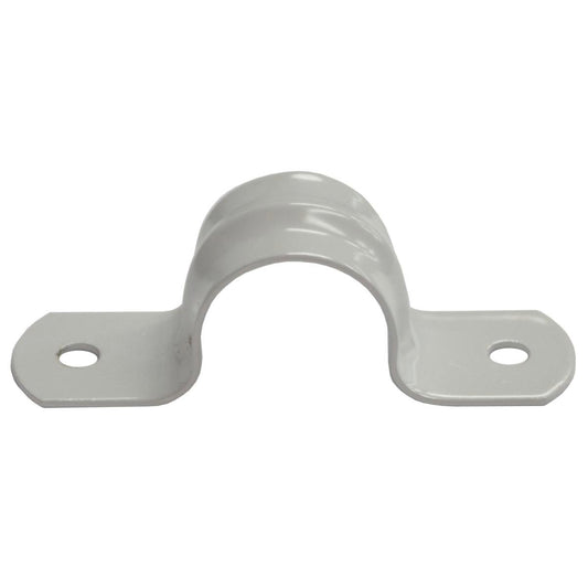 Kinetic 20mm Saddle Pipe Clips Iron White Powder Coated 10 Pack - Auzzistore