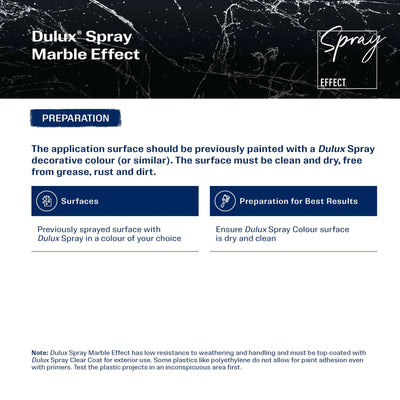 Dulux Spray Paint Effects 300g Marble White - 300g Can - Fast-Drying