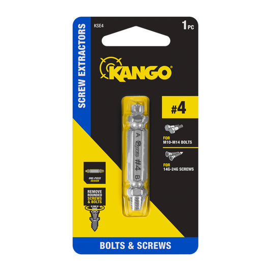 Kango Size 4 Screw Extractor - M2 Steel - 65mm x 10mm x 123mm - Durable - Auzzistore